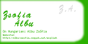 zsofia albu business card